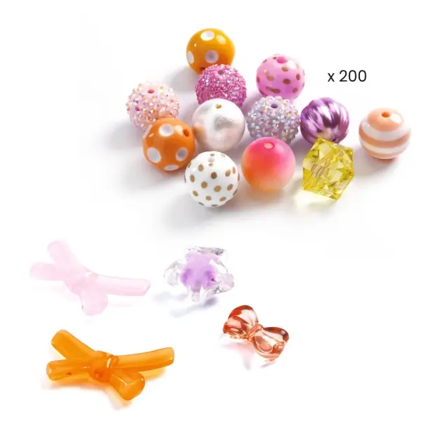 Djeco Schmuck basteln Perlen gold pink