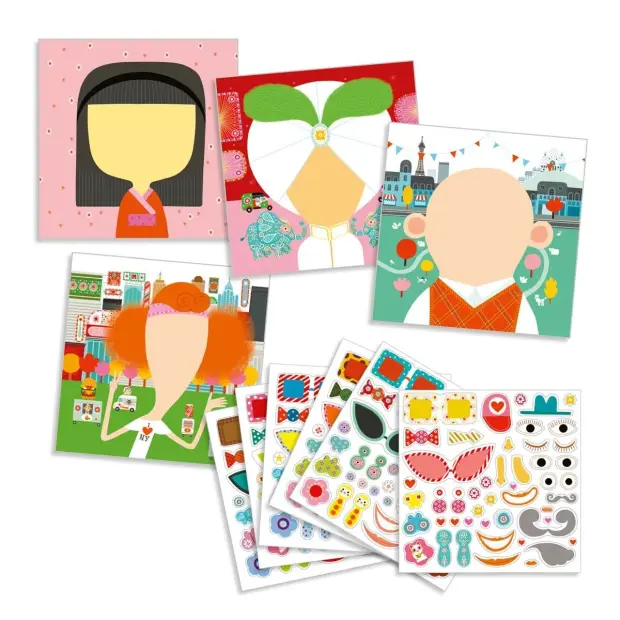 Djeco Sticker 3-6 Jahre Stickerbild Jeder ist anders