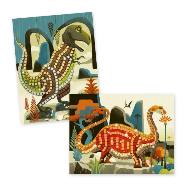 Djeco Mosaike Metallische Dinosaurier