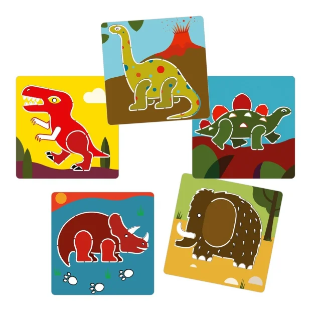 Djeco Schablonen Dinosaurier