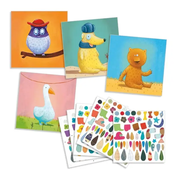 Djeco Sticker 3-6 Stickerbild Tiere