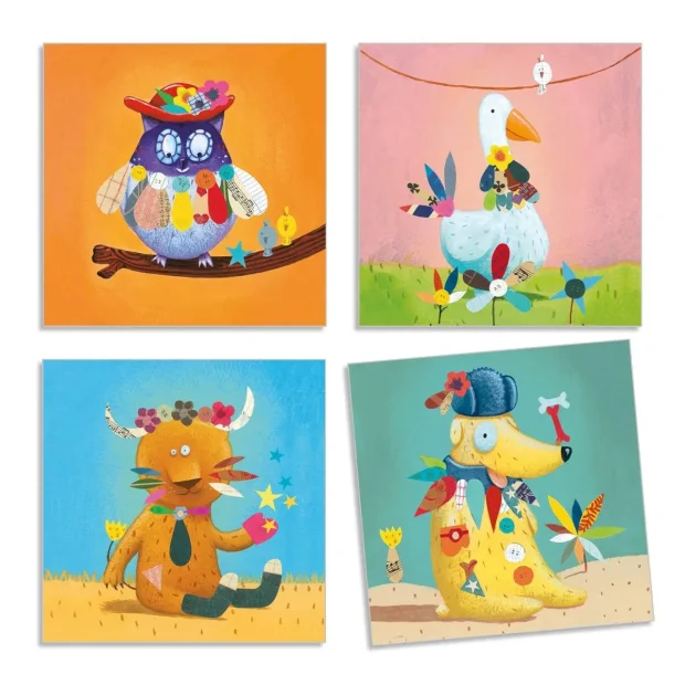 Djeco Sticker 3-6 Stickerbild Tiere