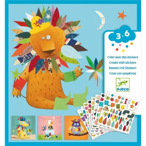 Djeco Sticker 3-6 Stickerbild Tiere