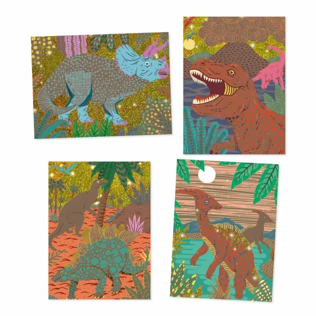 Djeco Kratzbilder Dinosaurier