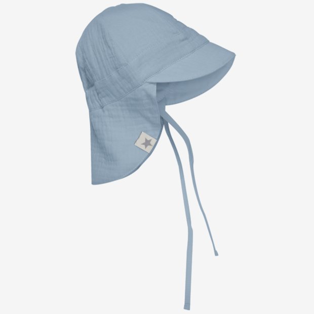 Huttelihut Baby Sommer Mütze blau Nackenschutz