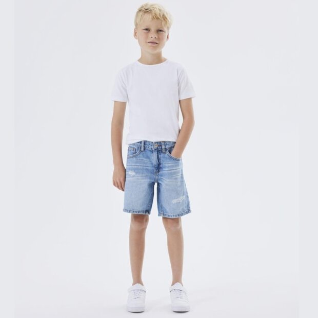 name it Jungen Jeans Shorts Used-Look