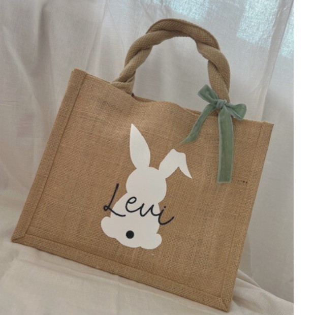 Jute Ostertasche personalisiert #madebymylovelyfashion