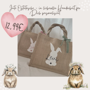 Jute Ostertasche personalisiert #madebymylovelyfashion