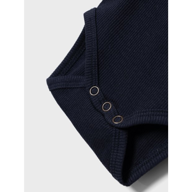 name it Basic Body kurzarm blau Knöpfe