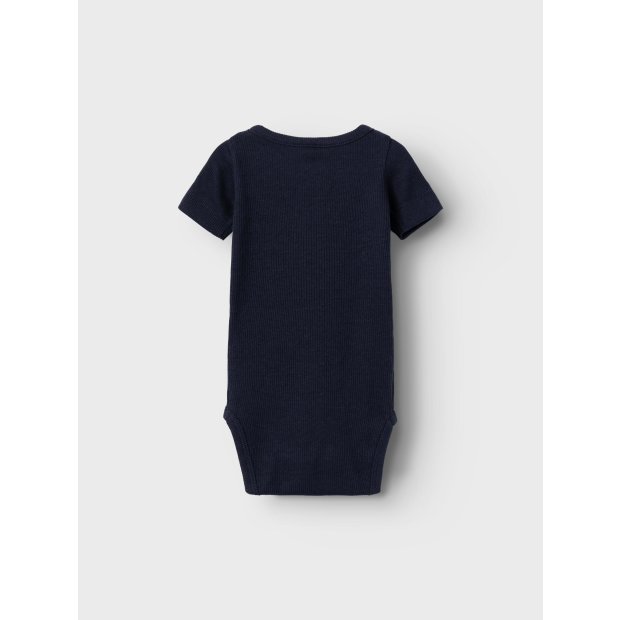 name it Basic Body kurzarm blau Knöpfe
