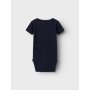 name it Basic Body kurzarm blau Knöpfe