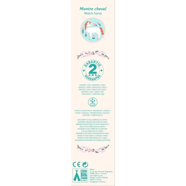 Djeco Kinder Armbanduhr Pferd