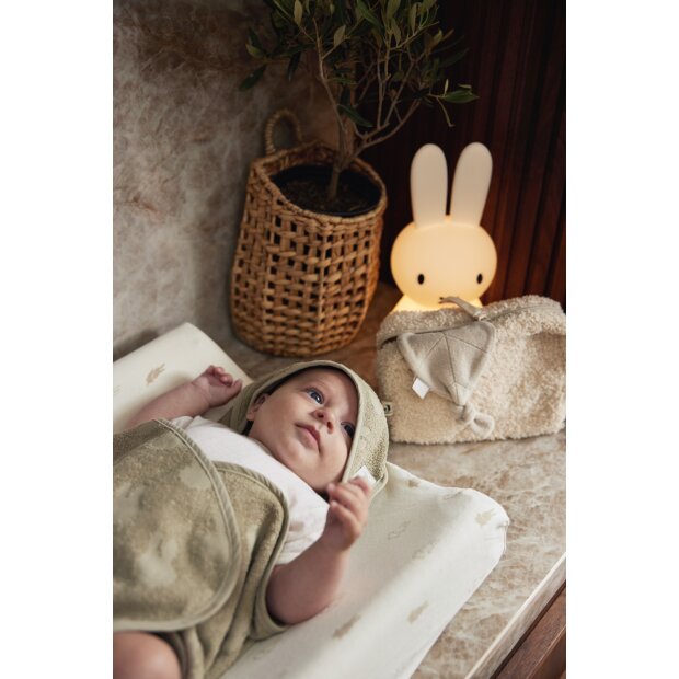 Jollein weiches Baby-Kapuzenhandtuch Miffy olive