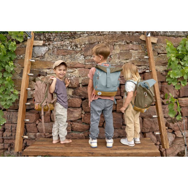 Lässig Mini Rolltop Kinder-Rucksack natur braun