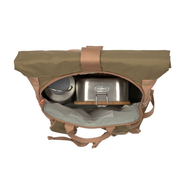 Lässig Mini Rolltop Kinder-Rucksack natur braun