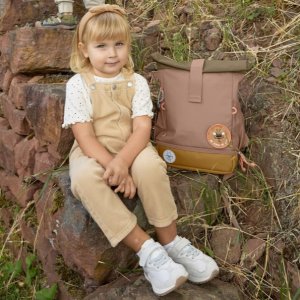 Lässig Mini Rolltop Kinder-Rucksack natur braun