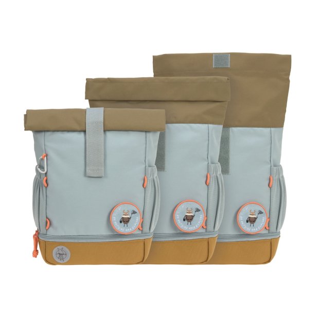 Lässig Mini Rolltop Kinder-Rucksack natur blau