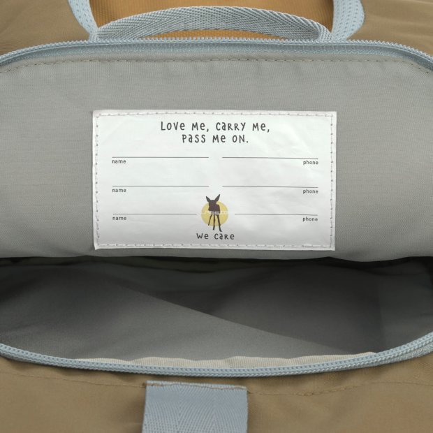 Lässig Mini Rolltop Kinder-Rucksack natur blau