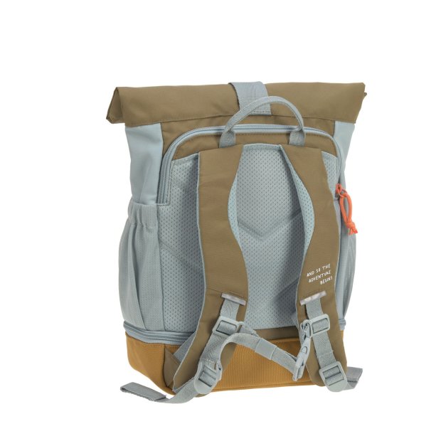Lässig Mini Rolltop Kinder-Rucksack natur blau