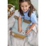 Lässig Mini Rolltop Kinder-Rucksack natur blau