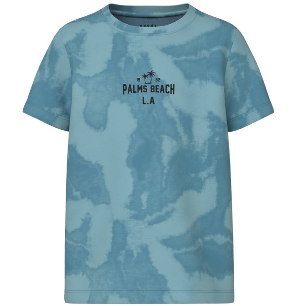 name it Jungen T-Shirt Palm beach blau