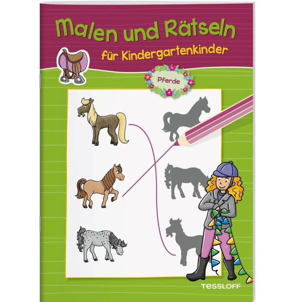 Tessloff Malen und Rätseln für Kindergartenkinder Pferde