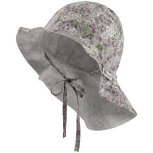Sterntaler Sonnenhut Millefleurs-Muster grün 45