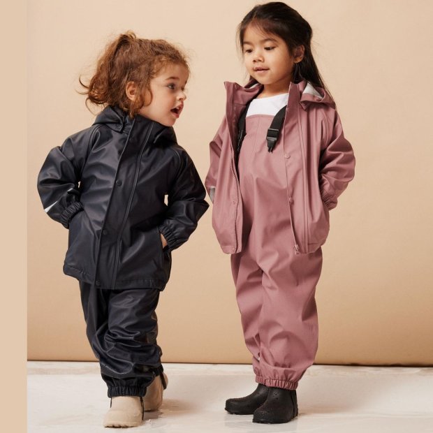 name it Regenhose und Regenjacke rosa