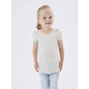 name it Basic T-Shirt Spitze natur melange
