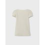 name it Basic T-Shirt Spitze natur melange