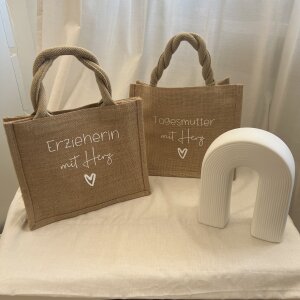 Jute Tasche Mini Erzieherin, Tagesmutter, Lehrerin mit...