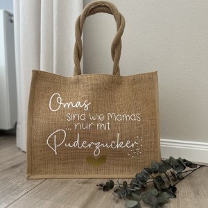 Jute Tasche Groß - Omas sind wie Mamas ... nur mit...