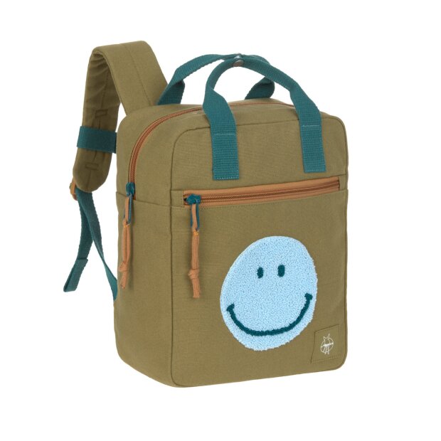 Lässig Kindergarten Rucksack Smiley olive