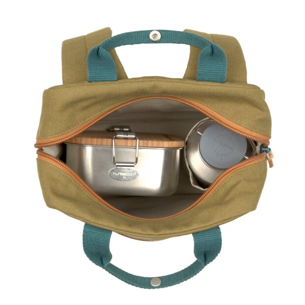 Lässig Kindergarten Rucksack Smiley olive