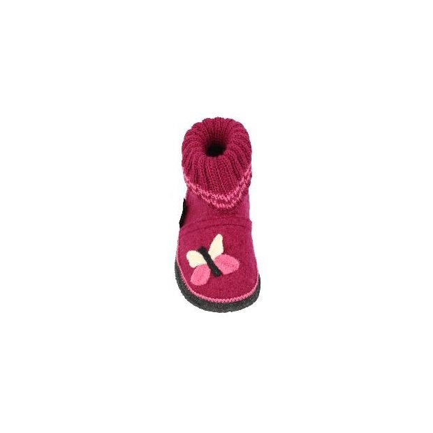 Beck Hausschuhe Schmetterling pink Schurwolle