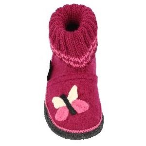 Beck Hausschuhe Schmetterling pink Schurwolle