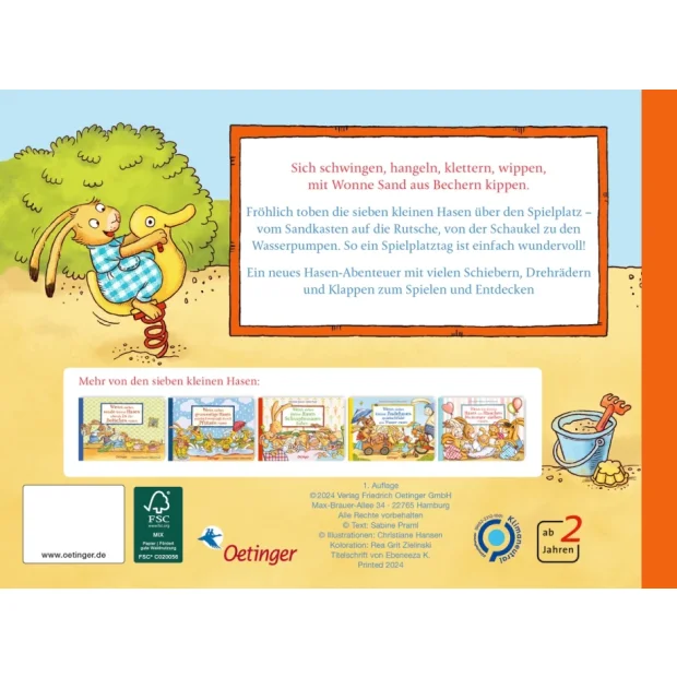 Oetinger Buch Wenn sieben kleine Hasen tobend übern Spielplatz rasen