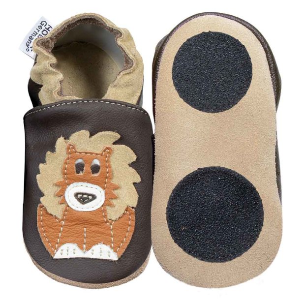 Hobea Lauflernschuhe - Löwe dunkelbraun