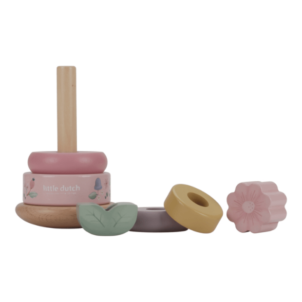 Little Dutch Holz Stapelturm mit Ringen Fairy Garden