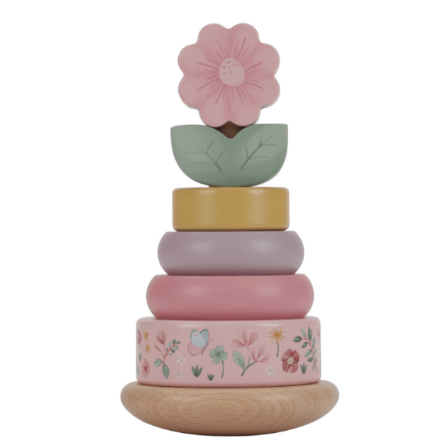 Little Dutch Holz Stapelturm mit Ringen Fairy Garden