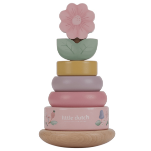 Little Dutch Holz Stapelturm mit Ringen Fairy Garden
