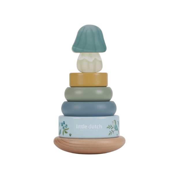 Little Dutch Holz Stapelturm mit Ringen Forest Friends