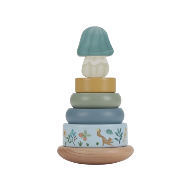 Little Dutch Holz Stapelturm mit Ringen Forest Friends