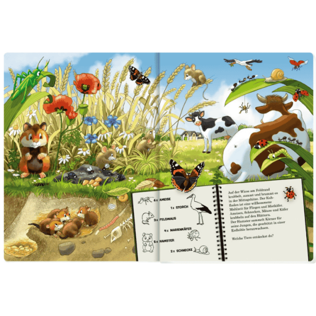 Coppenrath Wimmel Such Buch Tiere über und unter der Erde