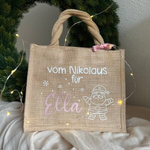Jute Tasche Mini vom Nikolaus für.. personalisiert...