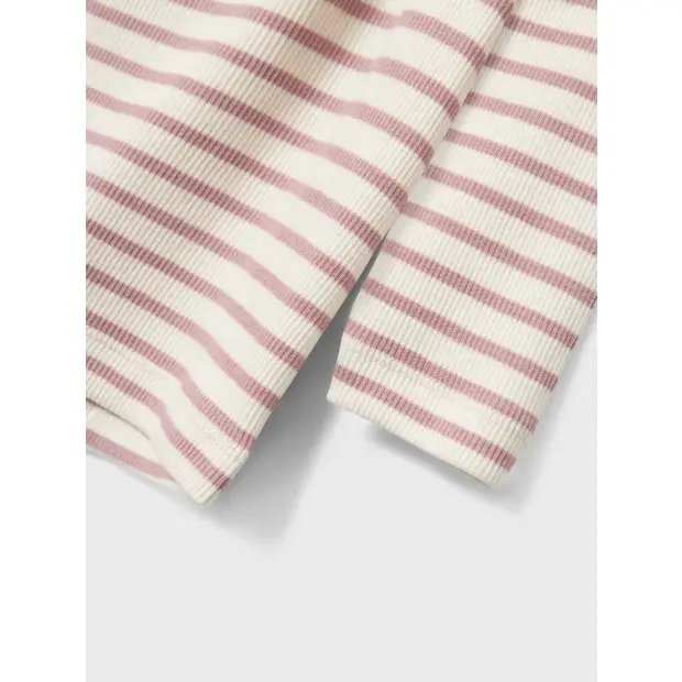 name it Basic Shirt Ringel natur rosé