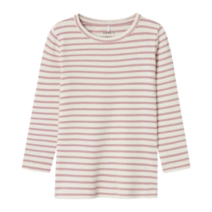 name it Basic Shirt Ringel natur rosé