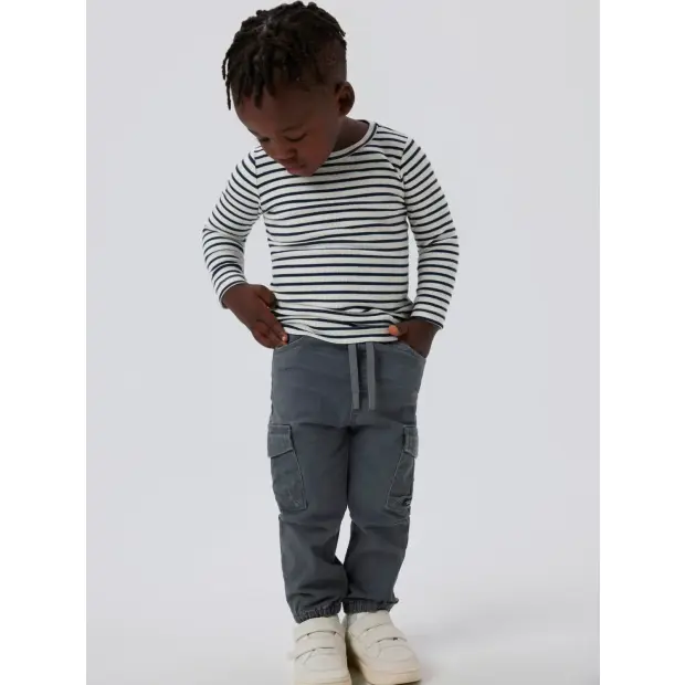 name it Basic Shirt Ringel natur blau