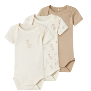 name it Body kurzarm Giraffe 3er-Pack