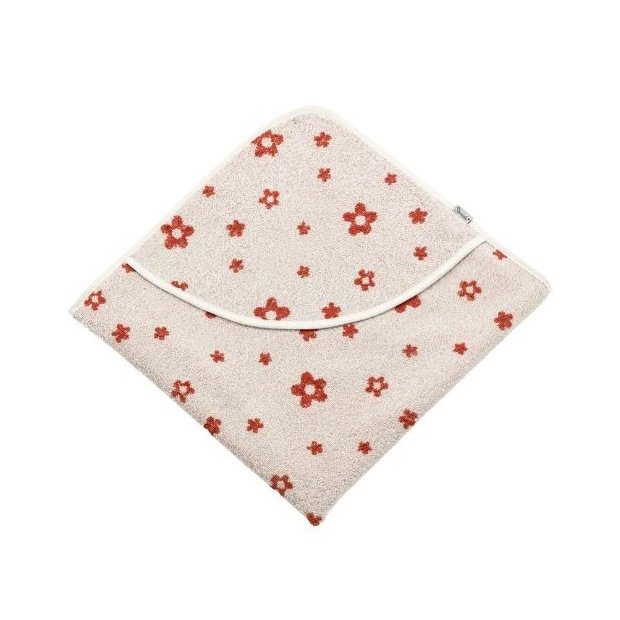 Kapuzenbadetuch Sunny Motiv Blumen, 80x80cm von Sterntaler
